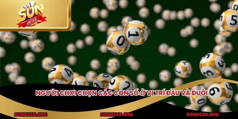 Người chơi chọn các con số ở vị trí đầu và đuôi