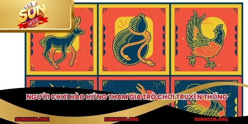 Người chơi hào hứng tham gia trò chơi truyền thống