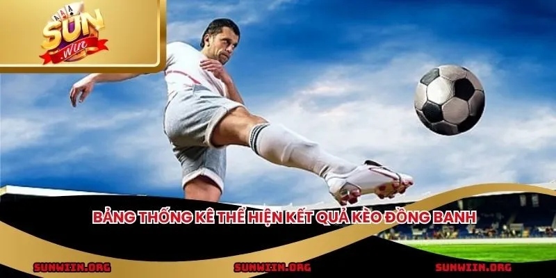 Bảng thống kê thể hiện kết quả kèo đồng banh